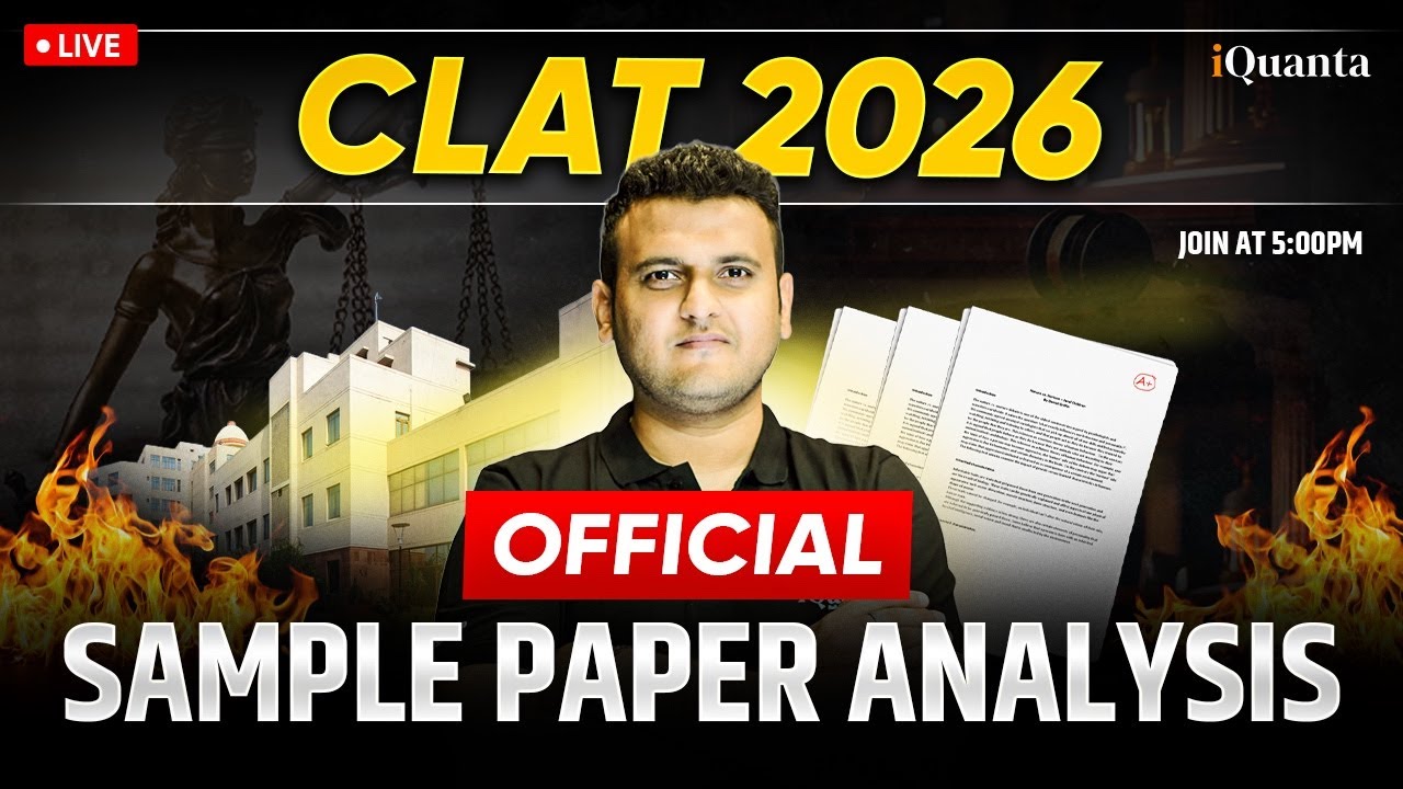 CLAT 2026 OFFICIAL Sample Paper Analysis | Full Breakdown, Strategy & Expected Questions