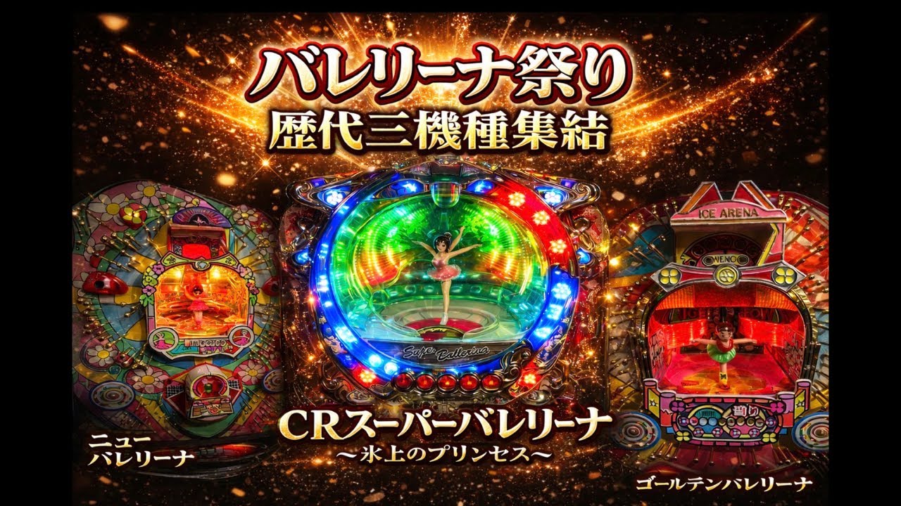 【持ってるバレリーナ全部出します！】ニューバレリーナ、ゴールデンバレリーナ、CRスーパーバレリーナ【3機種を順番に配信】　#パチンコ #ホビー #レトロパチンコ
