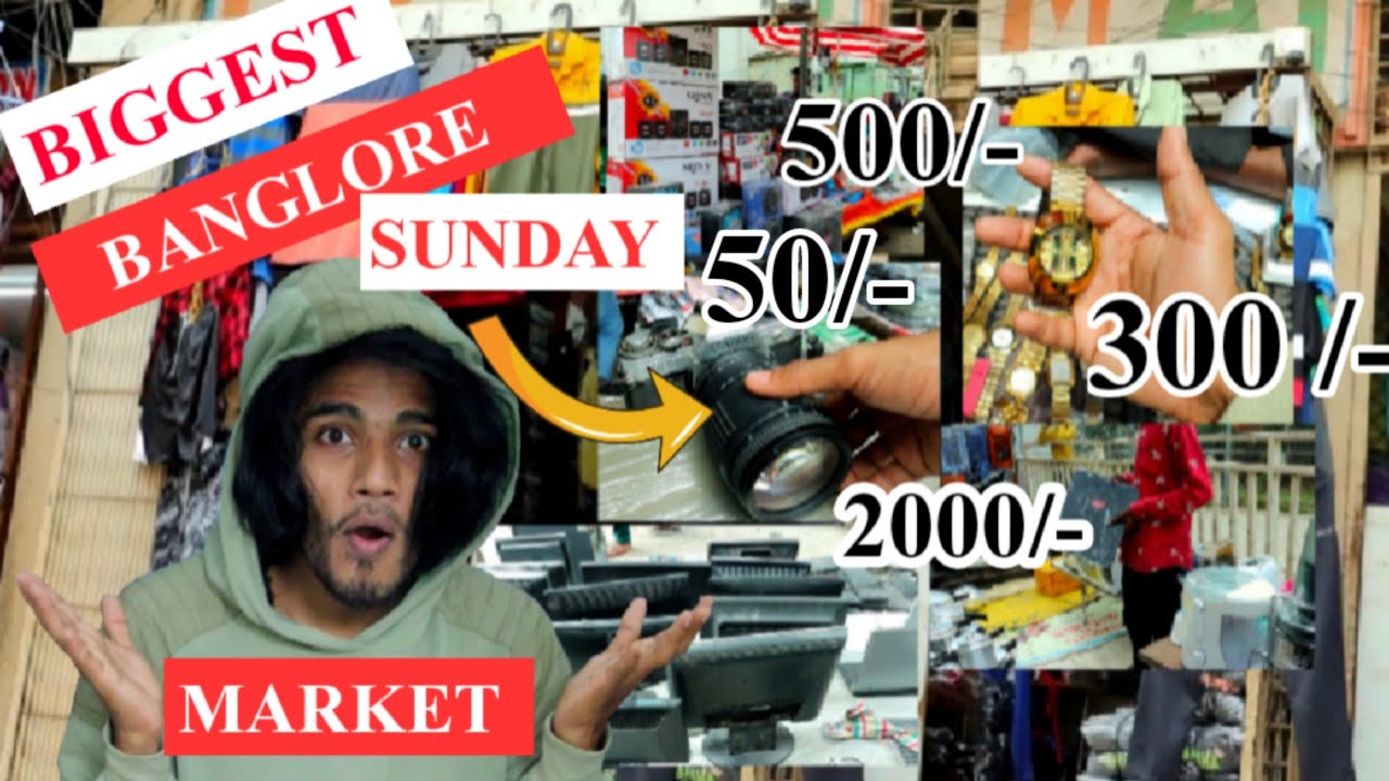 പൊളി മാർക്കറ്റ് 🔥 Banglore KR Market • Chickpet Market • The Biggest Sunday Market at Bangalore 😱