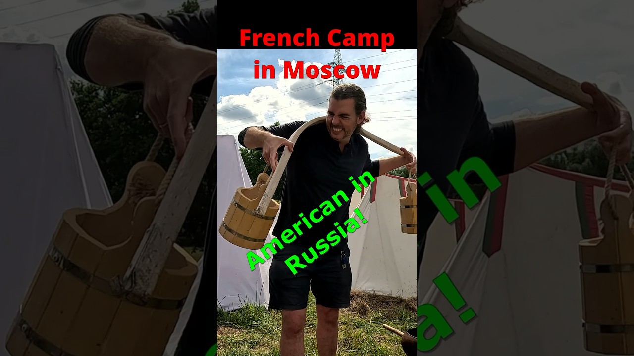FRENCH Camp in MOSCOW?! AMERICAN in RUSSIA Investigates a Reenactment in Mitino Park.