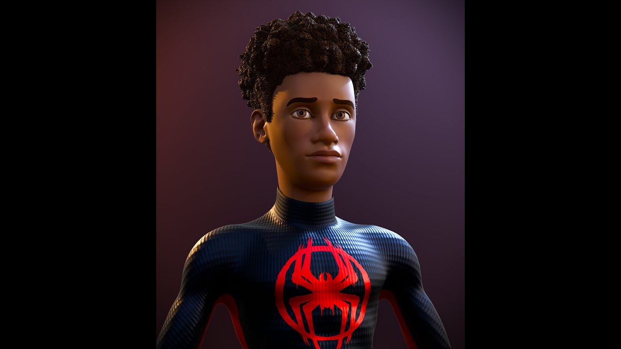 Miles Morales bust- Blender tutorial