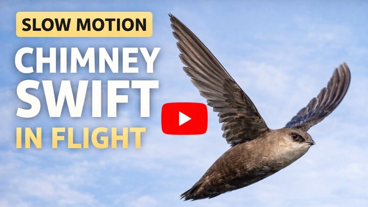 Slow Motion Chimney Swifts in Flight