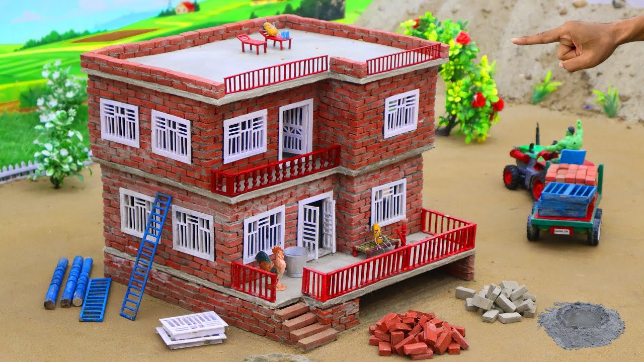 diy mini truck house building construction science project | mini construction @Aafnocreator 
