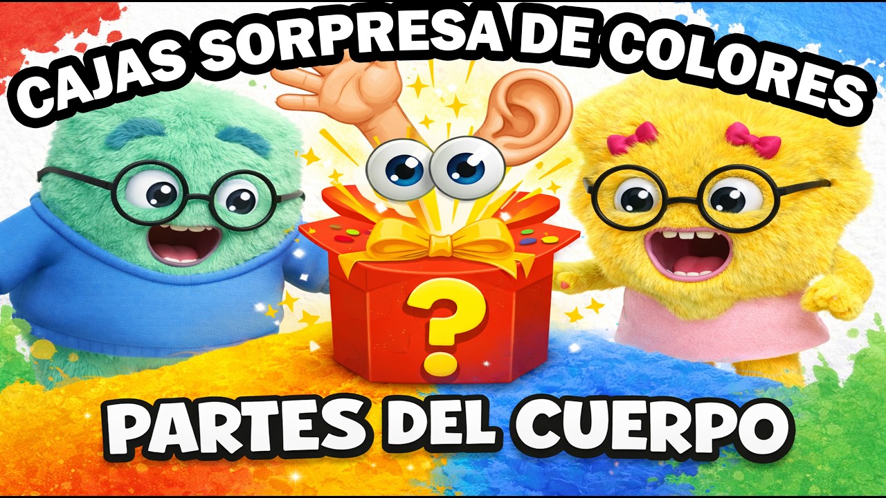 Cajas Sorpresa de Colores para Aprender las Partes del Cuerpo | Video Educativo Y Juegos para Niños