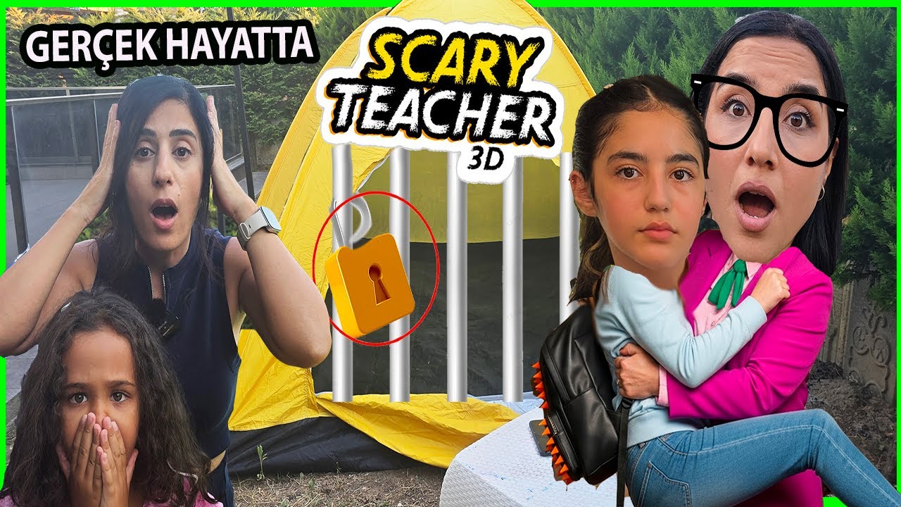 SCARY TEACHER!! ÇADIRDA YAŞIYOR  İLKİM ve NİL YAKALANDI!