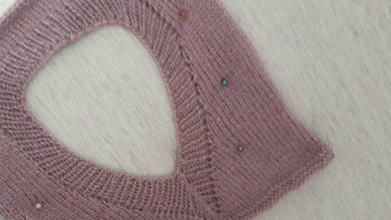 V yaka kesimi ve klasik yaka örme nasıl yapılır?Knit de V neckline..