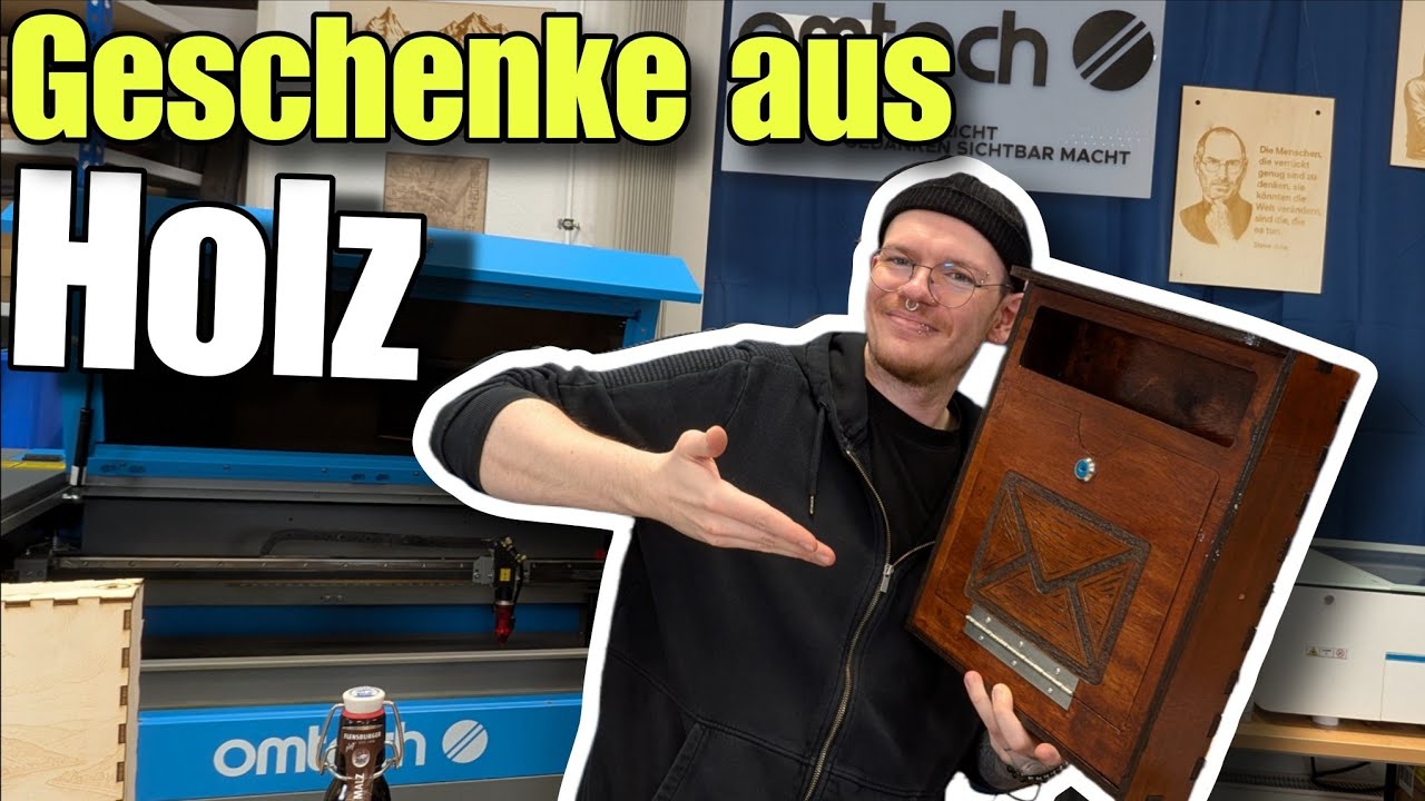 Laser Geschenkideen aus Holz 🔥 Weinkiste, Gravur & Gesellenprüfung | OMTech Turbo 747