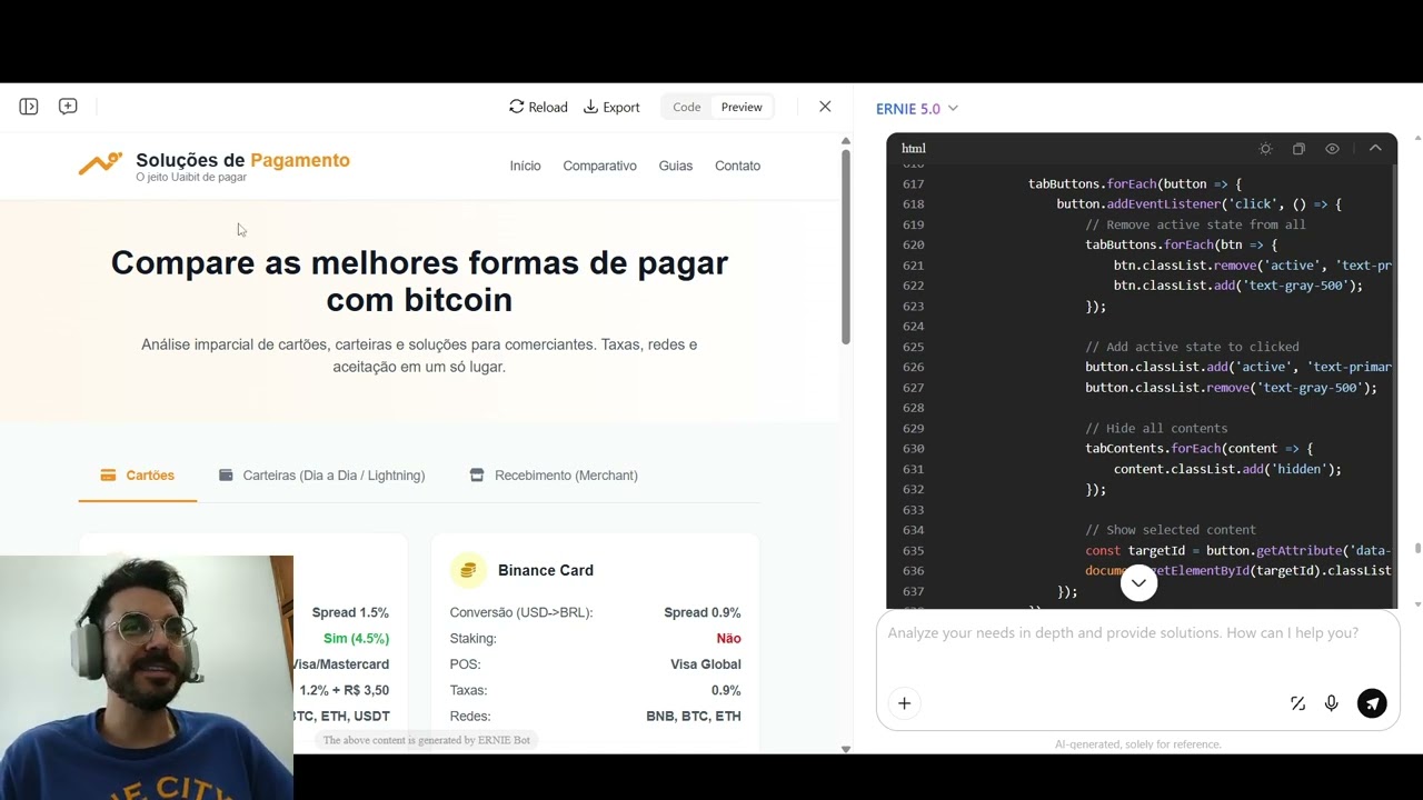 FIZ UM SITE SÓ COM IA!