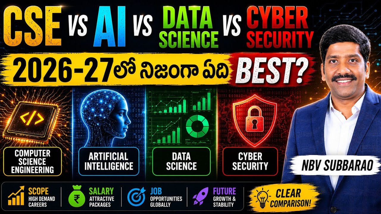 CSE vs AI vs Data Science vs Cyber Security | 2026-27లో ఏది Best? | Prime9 Education
