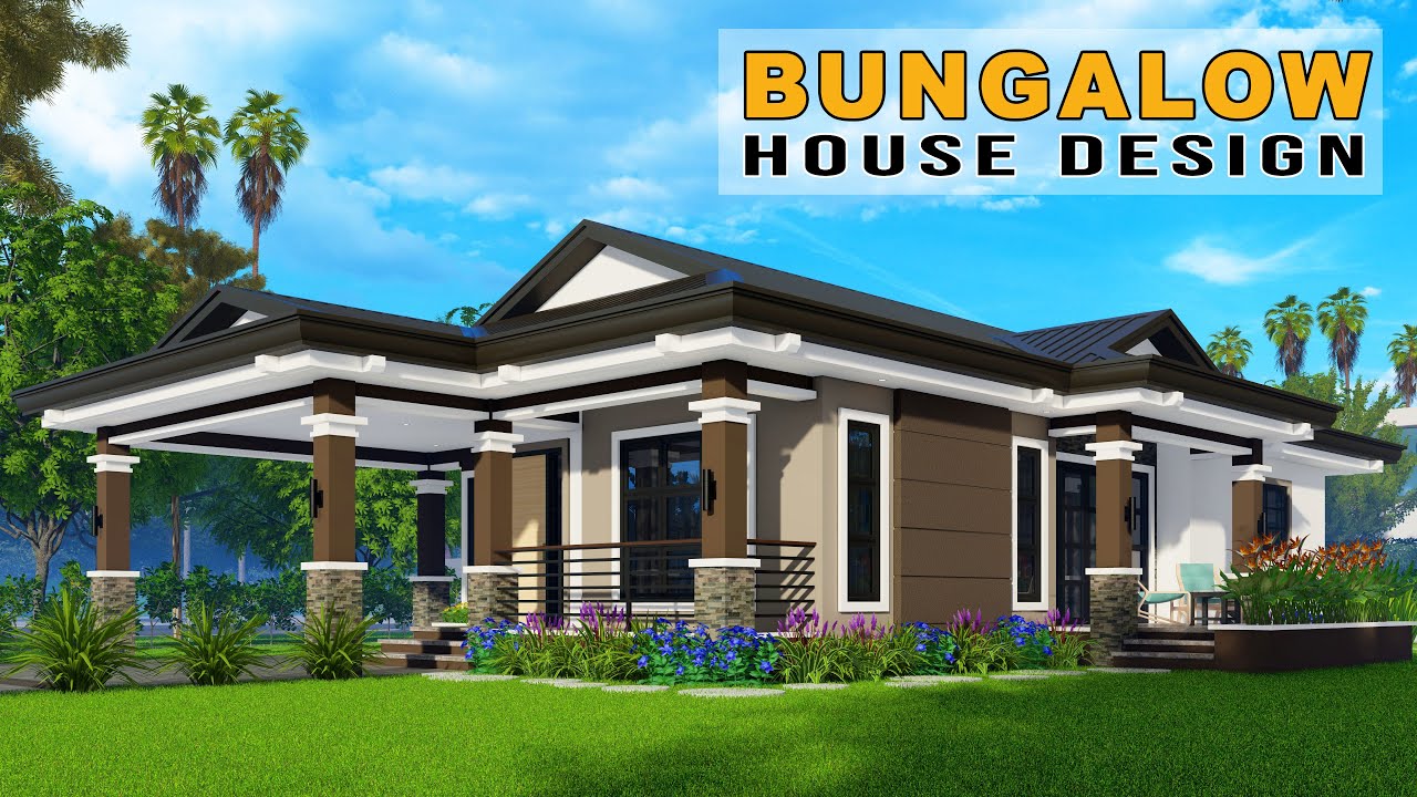 SIMPLE BUNGALOW HOUSE DESIGN | MODERN MEDITERRANEAN STYLE