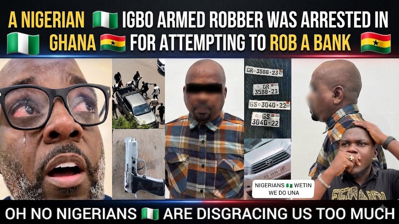 A Nigerian 🇳🇬 Igbo Armed Robber Was Arrested In Ghana 🇬🇭 For Attempting To Rob A Bank 2 Where K*lled