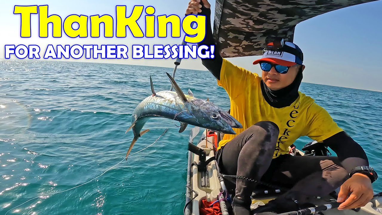 Best #fishingspot in #dubai for #kingmackerel on #kayakfishing using #livebait #trollingfishing