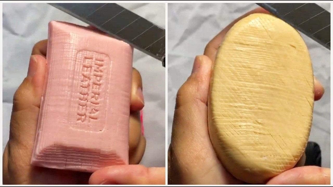 ✨ ASMR Soap Carving for Stress Relief ✨