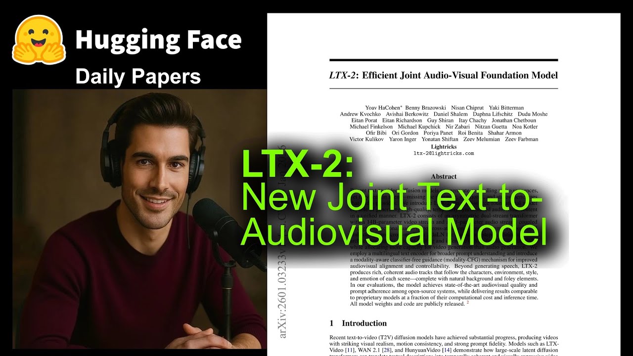 LTX-2: New Joint Text-to-Audiovisual Model