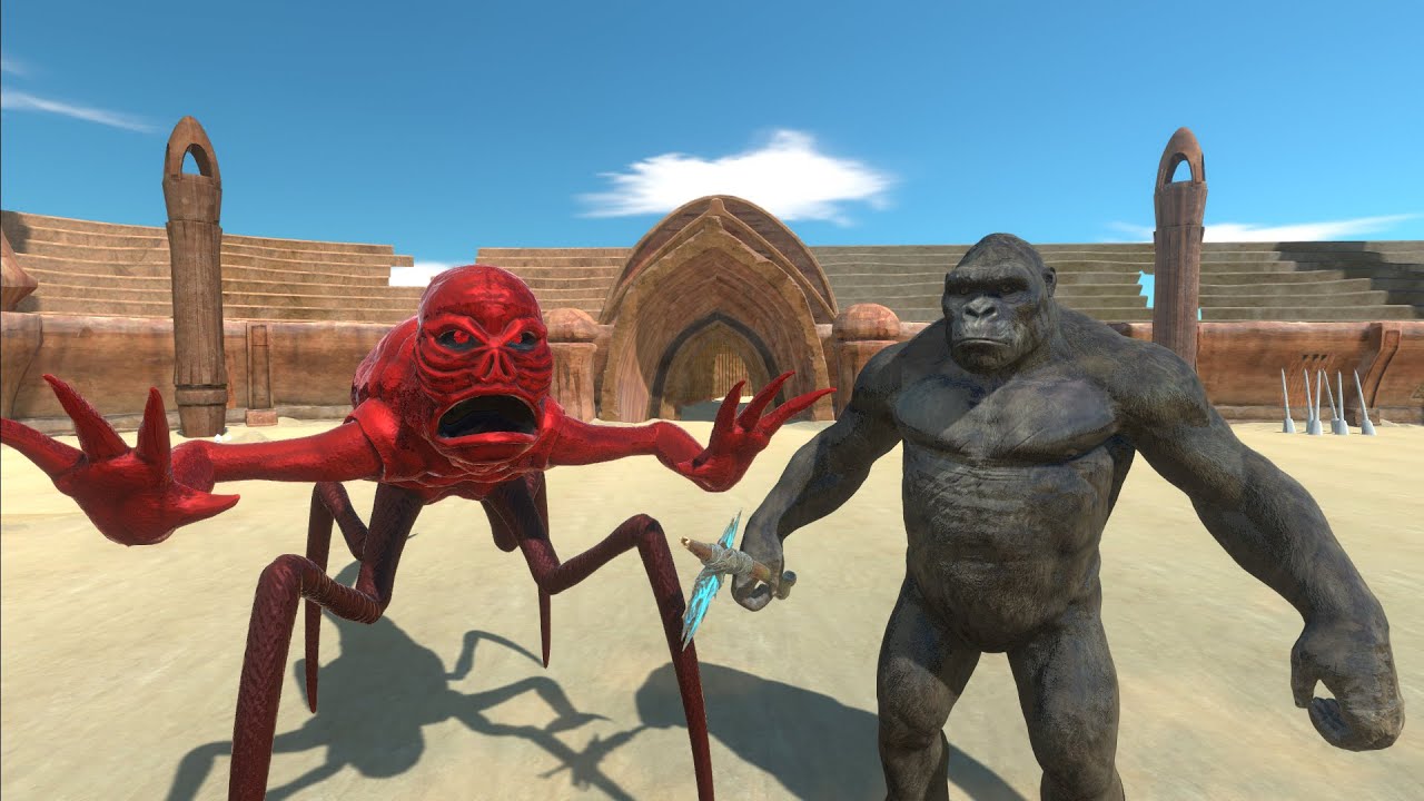 TITANUS RED VS KING KONG WHO WILL WIN AT THE ARENA - Animal Revolt Battle Simulator