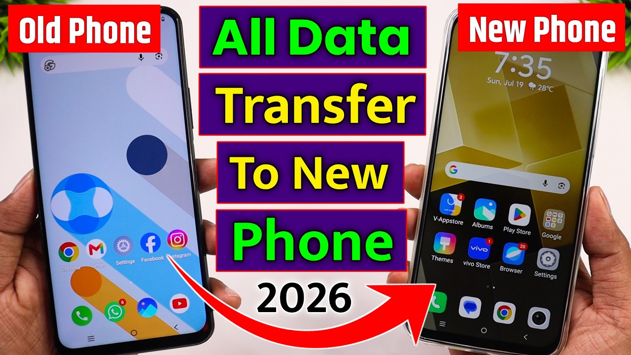 📲 How to transfer data from android to android | How transfer data old phone to new phone