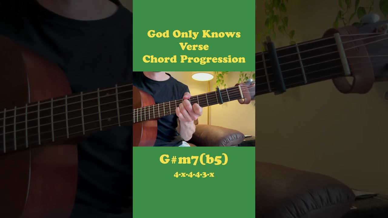 How to play God Only Knows by The Beach Boys chord progression on Acoustic Guitar