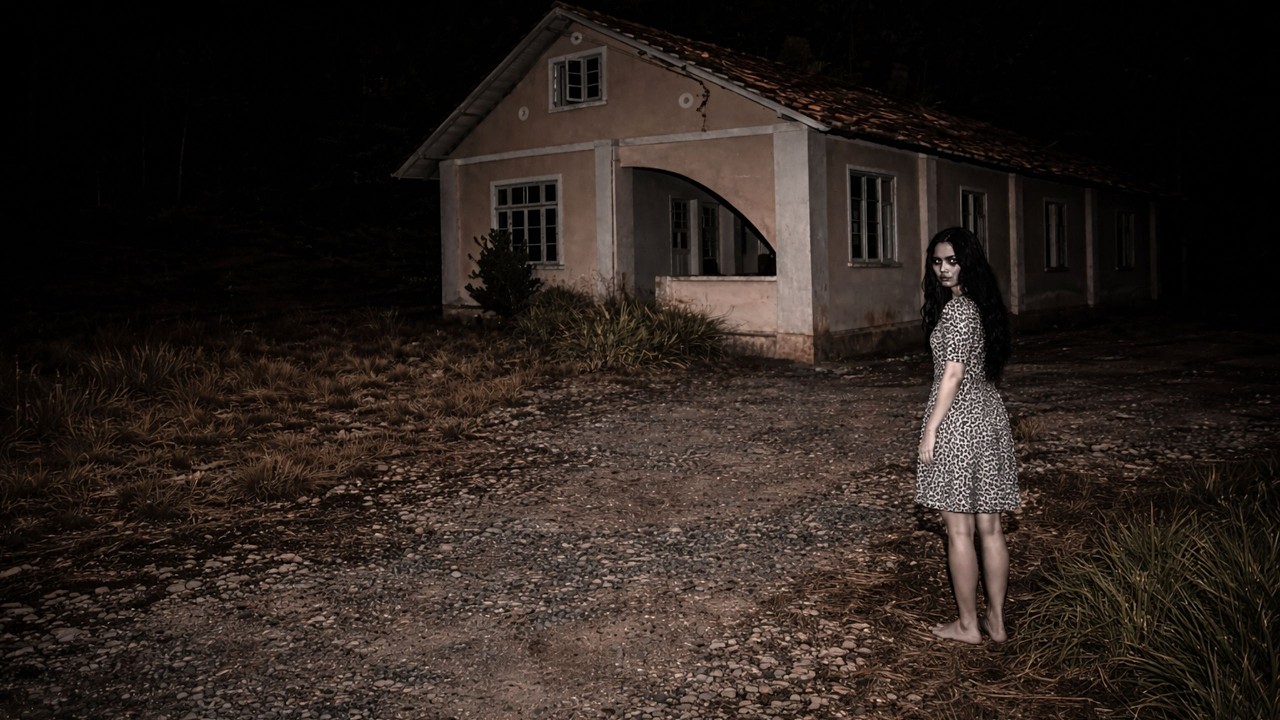 CÂMERAS ESCONDIDA GRAVAM MULHER DE VESTIDO CINZA APARECENDO DO NADA NA VILA DOS OSSOS!