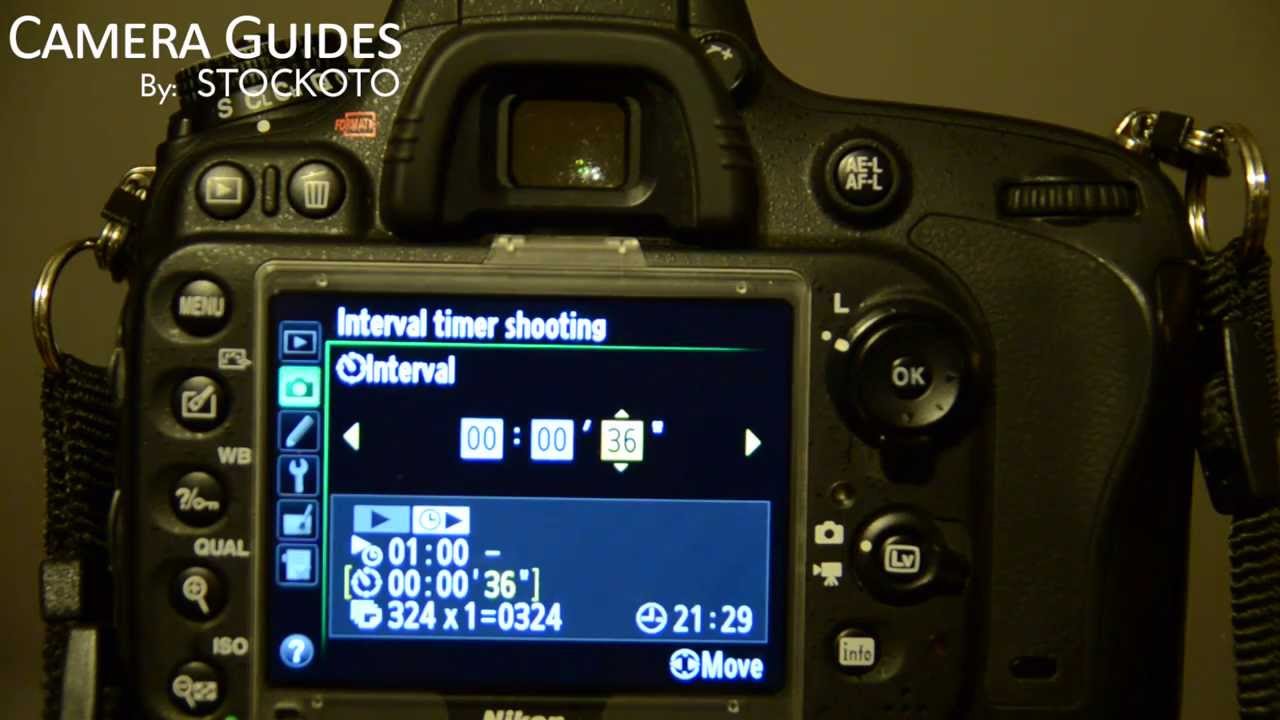 How to set Interval Timer mode on a Nikon D600