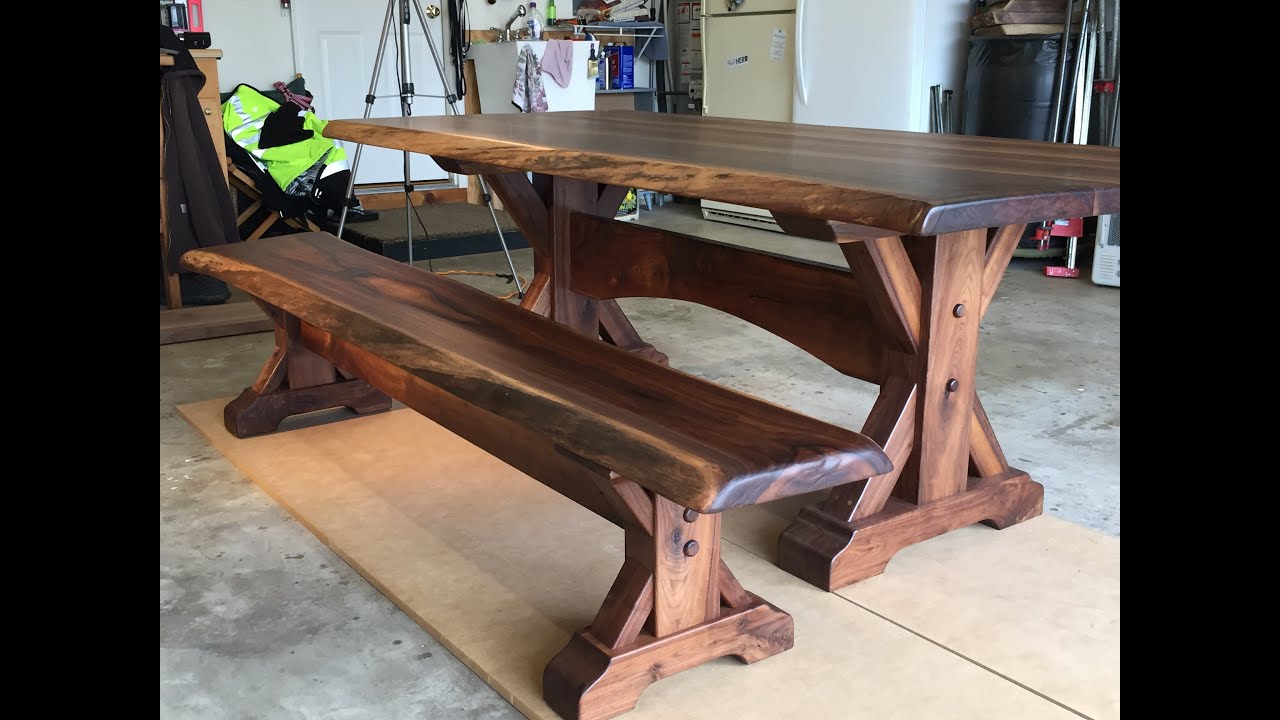 Live Edge Trestle Table Build