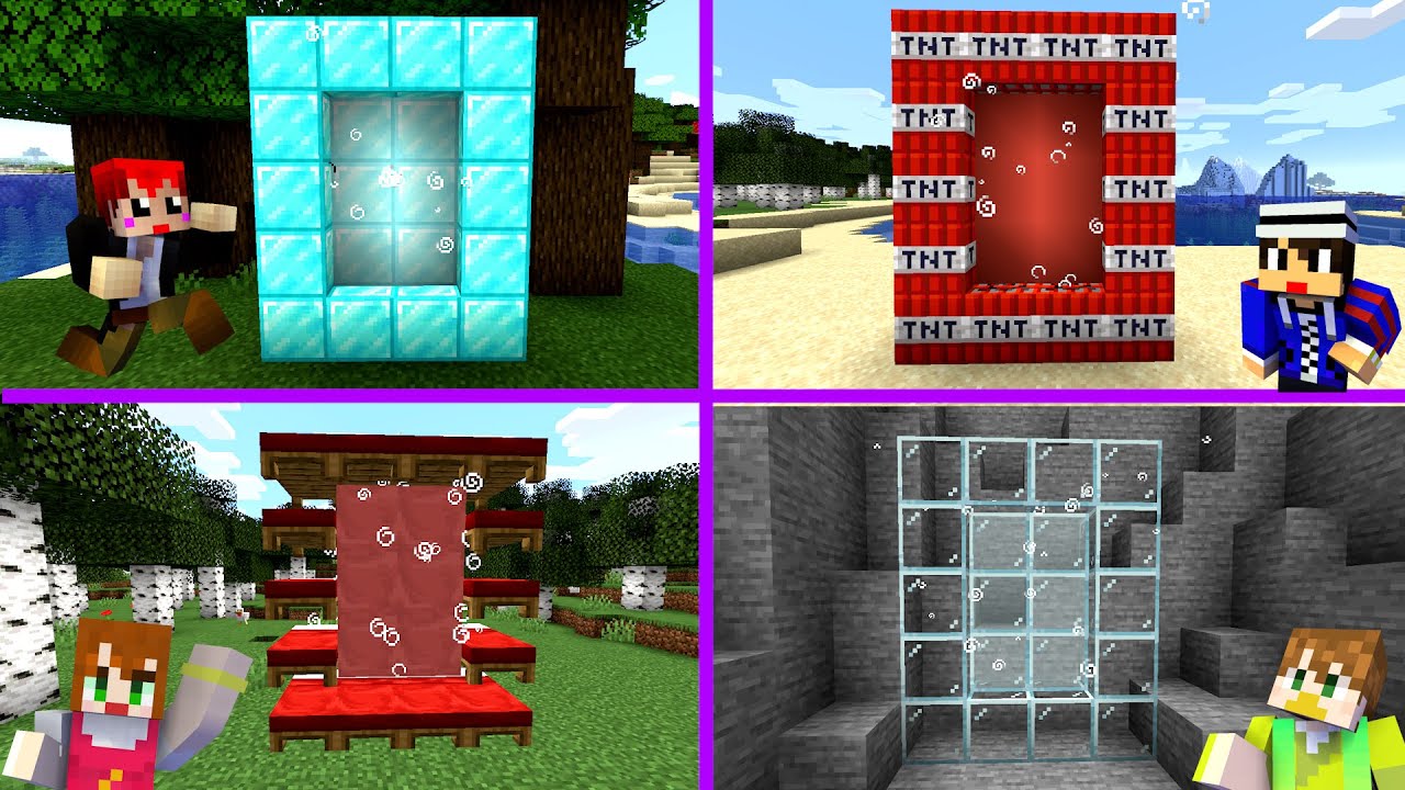 マイクラなのに ポータルの種類がめちゃくちゃ増えた!?【オリジナルMOD:赤髪のとも:あかがみん】