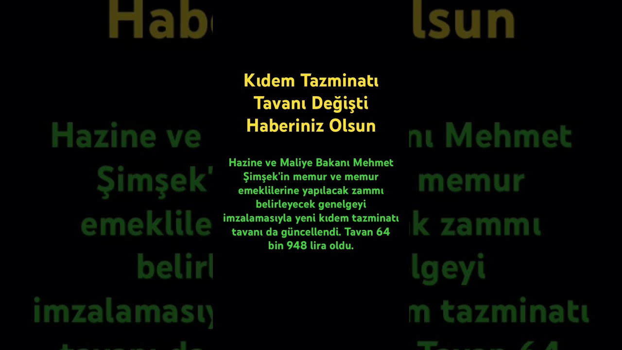 Kıdem Tazminatı Tavanı Değişti