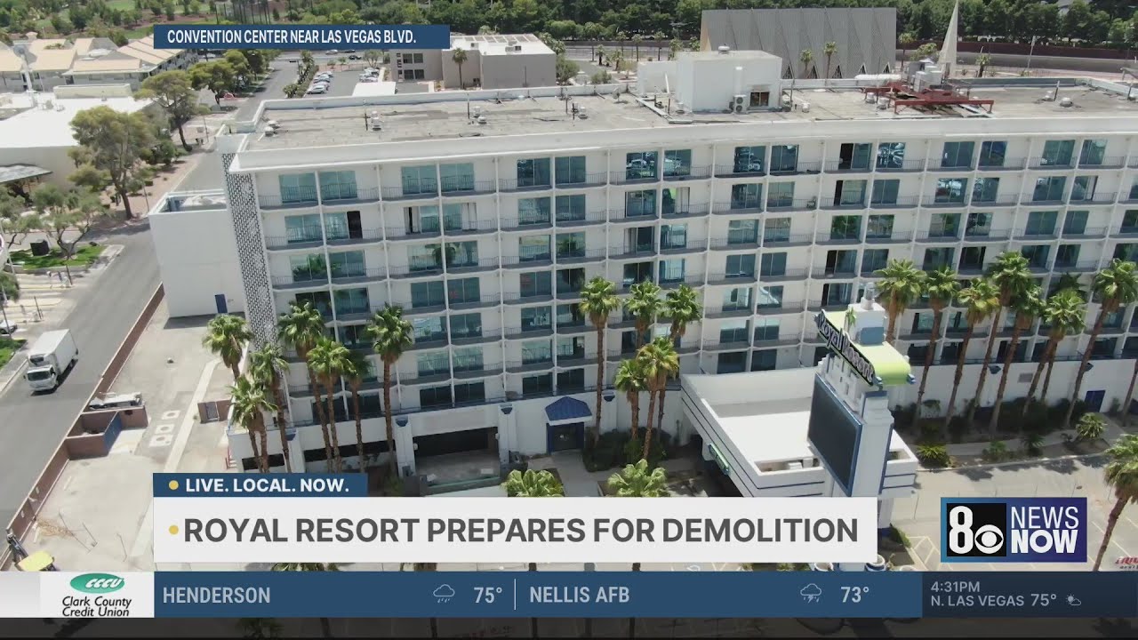Las Vegas Royal Resort demolition set to start nearly 3 years after fire