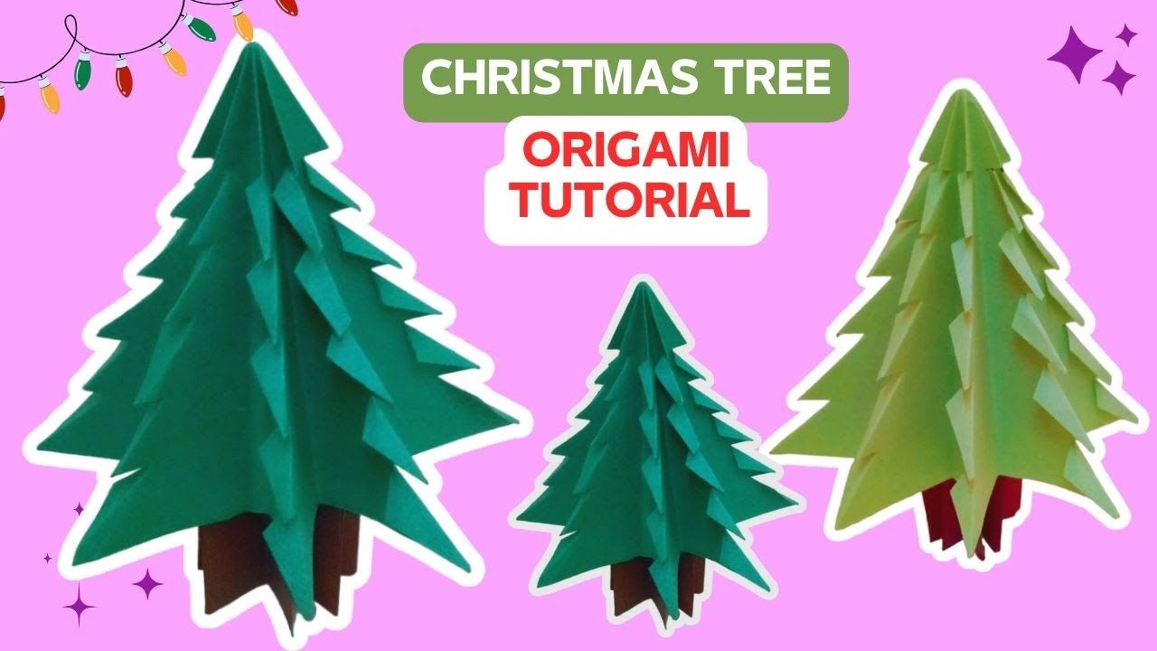 How to Make a 3D Christmas Tree! Christmas Tree Origami tutorial! Оригами Новогодняя Елка!