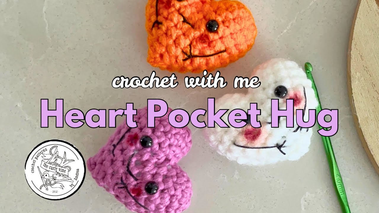 Crochet pocket hug tutorial - Gentle music no talking 