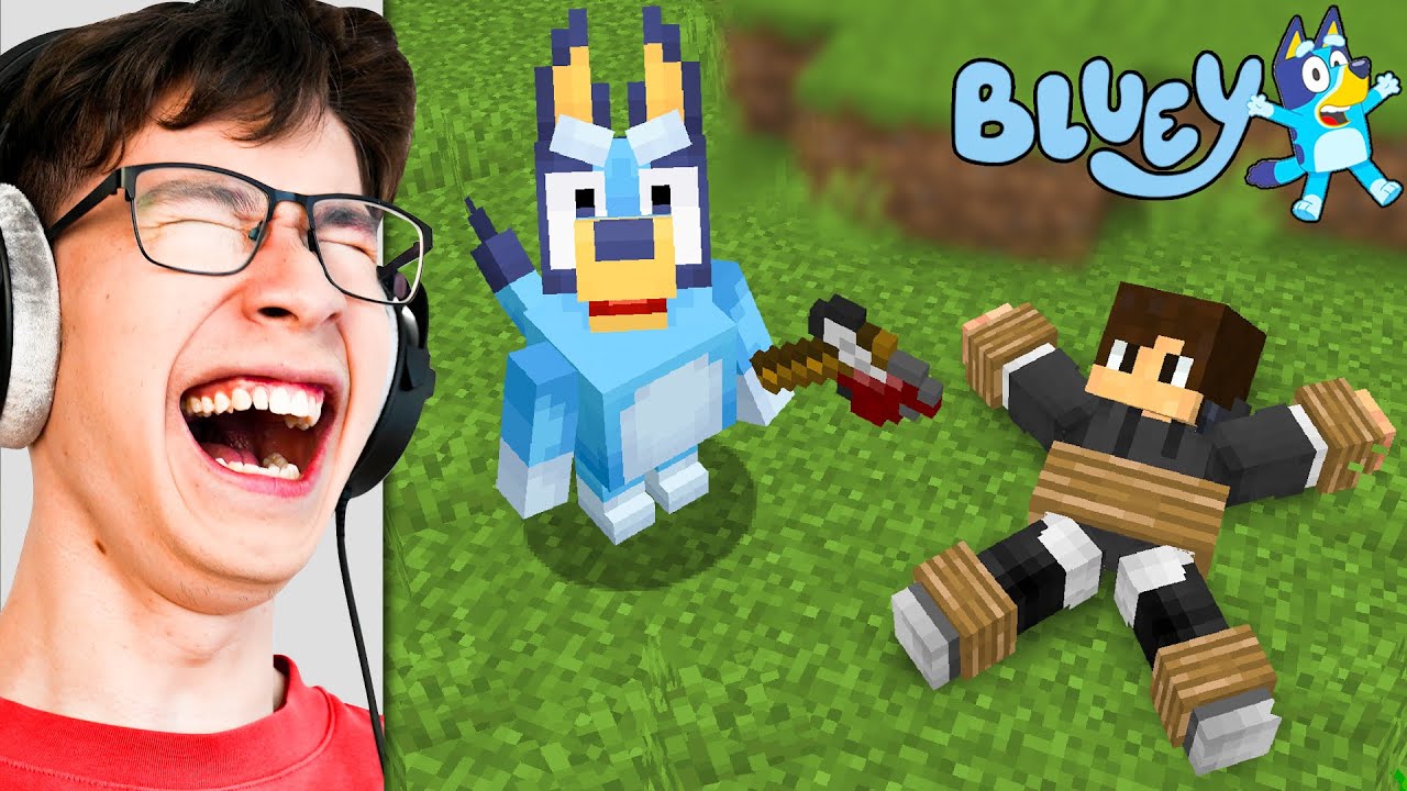 Я обманул своего друга, играя за BLUEY в Minecraft
