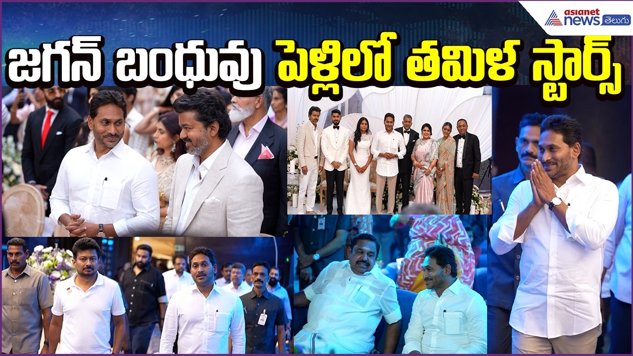 జగన్ బంధువు పెళ్లిలో Tamil Stars: Jagan Relative Son Wedding in Chennai | Asianet News Telugu