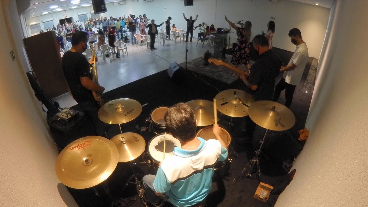 Drum Cam - A Ele a Gl&oacute;ria - Cantora J&eacute;ssica Nalu