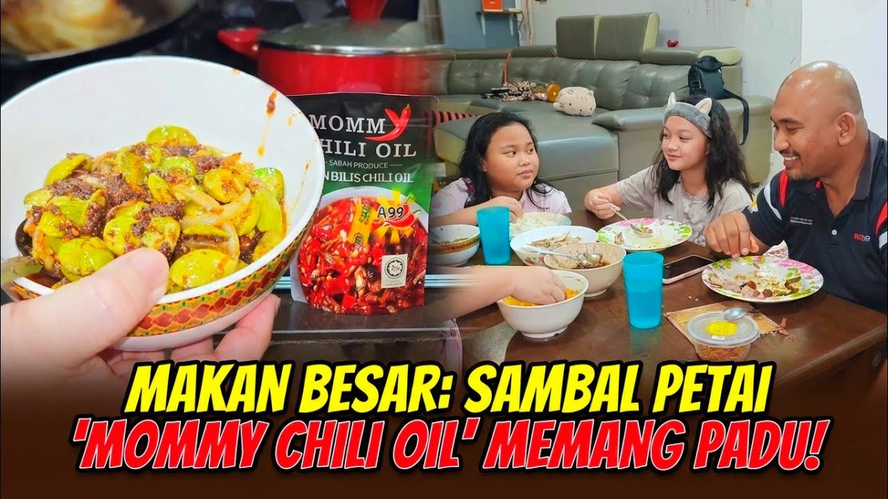 KITA CUBA MASAK IKAN BILIS CHILI OIL (SABAH PRODUCE) BERSAMA DENGAN PETAI 