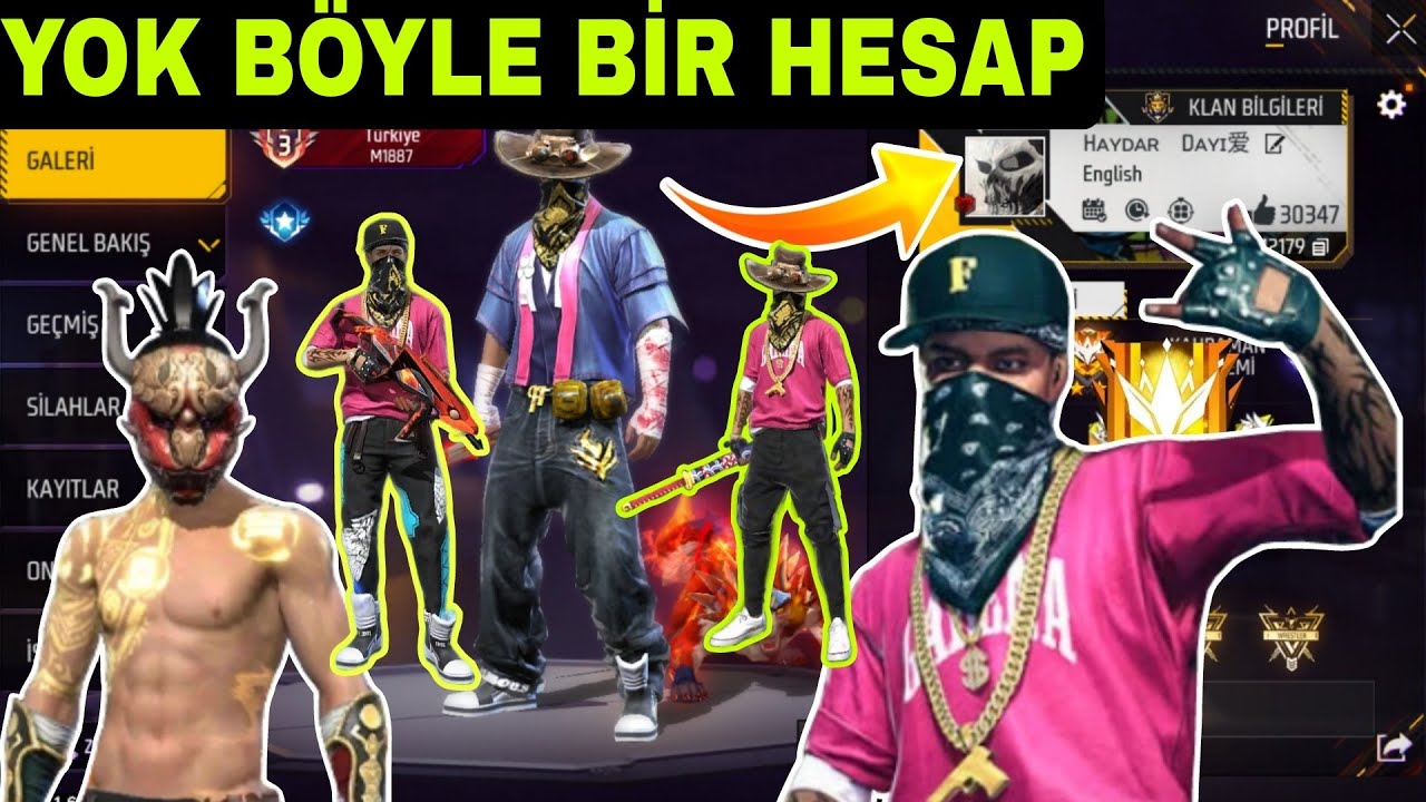 TÜRKİYE NİN EN İYİ HESAPLARINDAN BİRİNİ İNCELİYORUZ FUL + FULL Free Fire