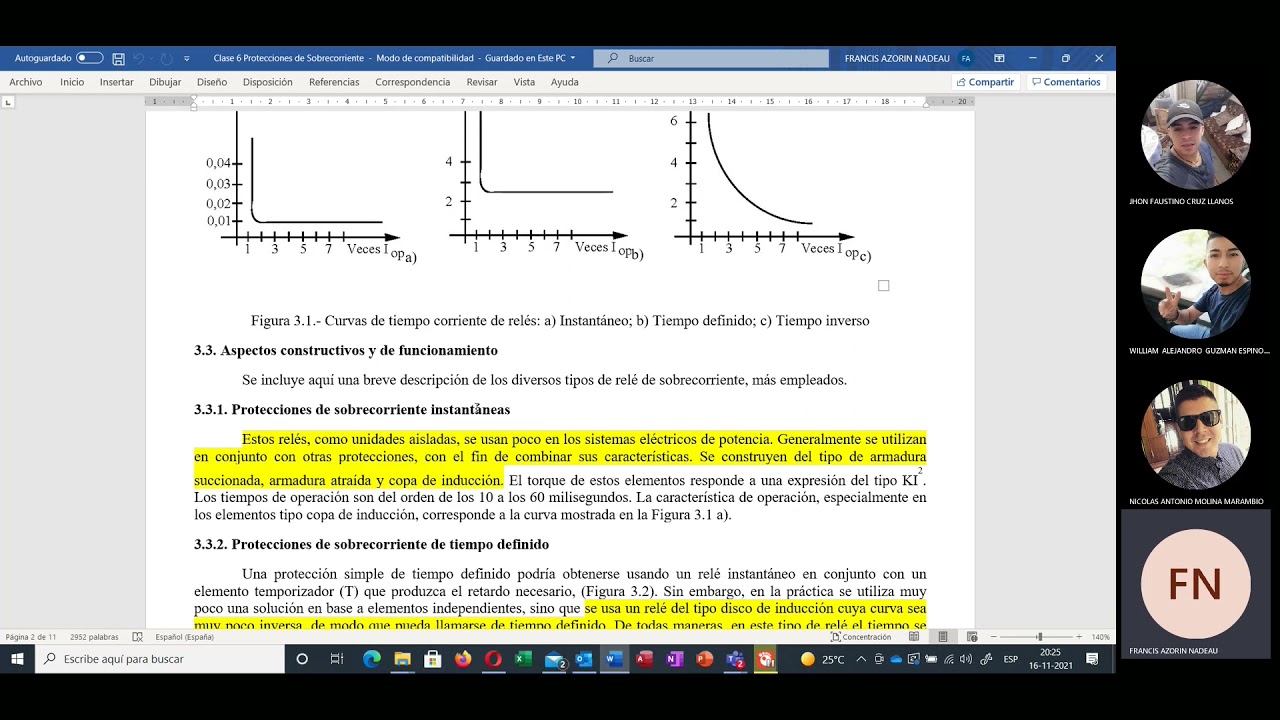 Protecciones de sobrecorriente, Parte  1