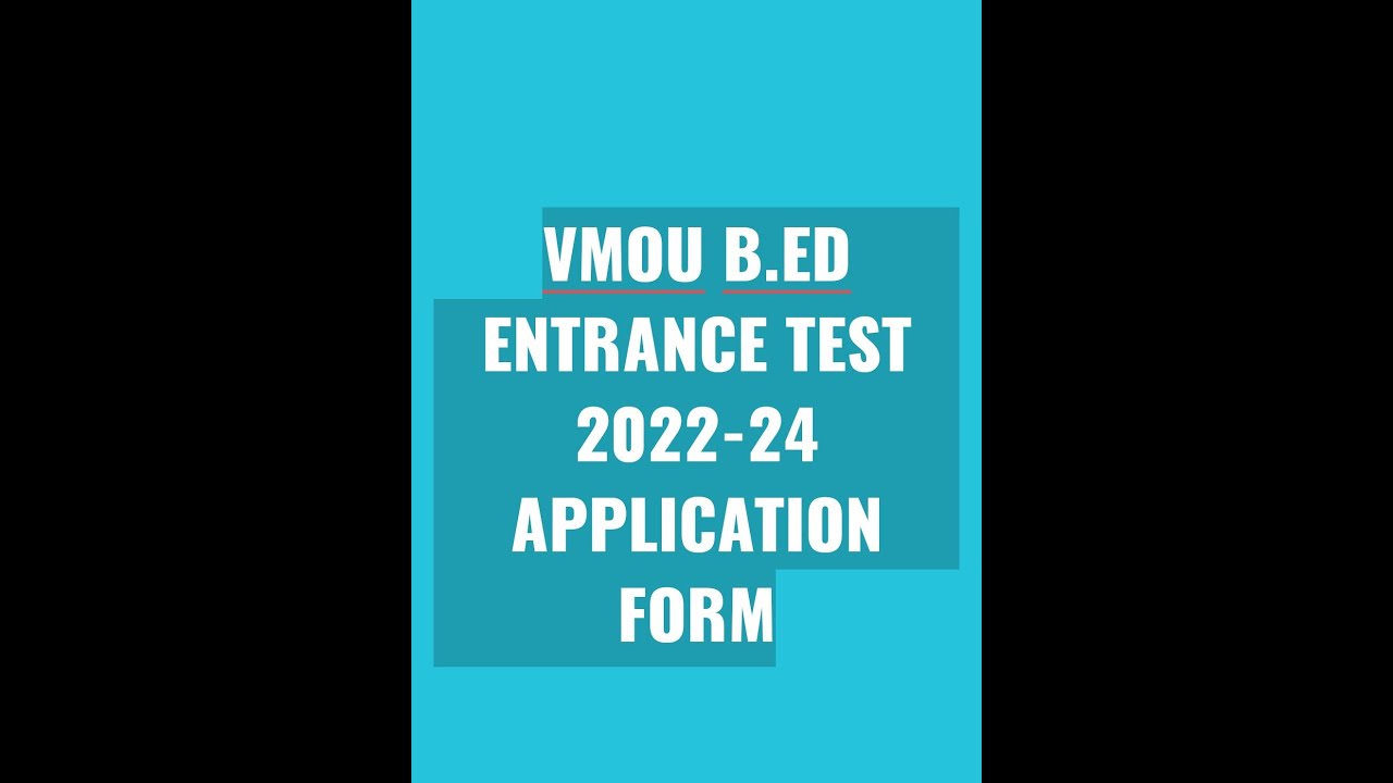 Vmou kota pre b.ed entrance test 2022
