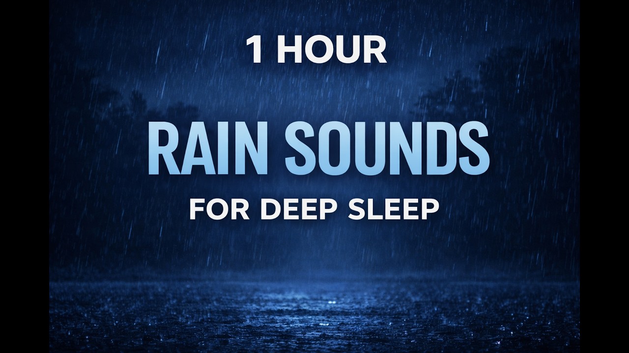 Rain Sounds for Deep Sleep  Gentle Night Rain (1 Hour)