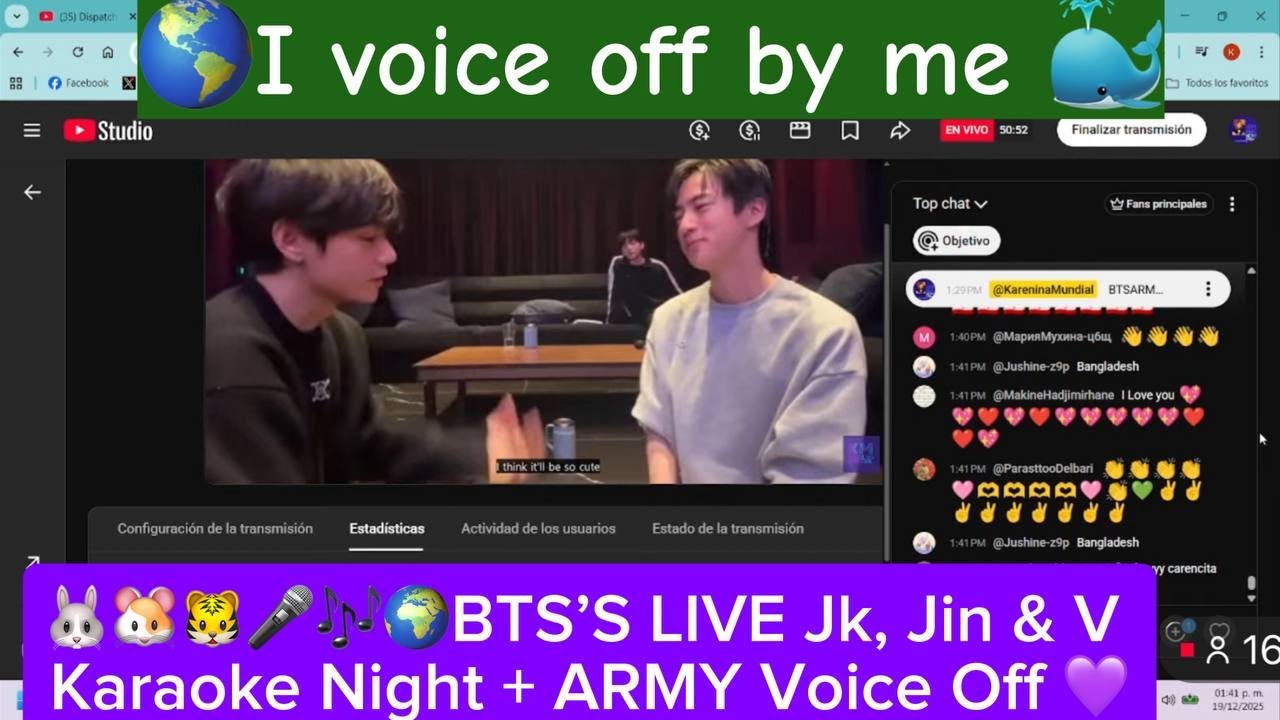 ⭐🐰🐹🐯🎤🎶🌍 BTS’S LIVE Jk, Jin & Taehyung Karaoke Night + ARMY Worldwide Voice Off 💜✨KDLTS @BTS