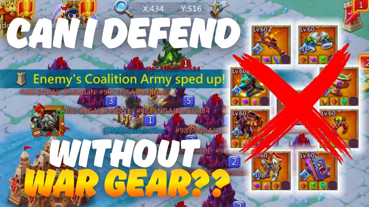 Lords Mobile - 4 way KvK defending 5 rallies in Gathering Gear??!  | Part 2