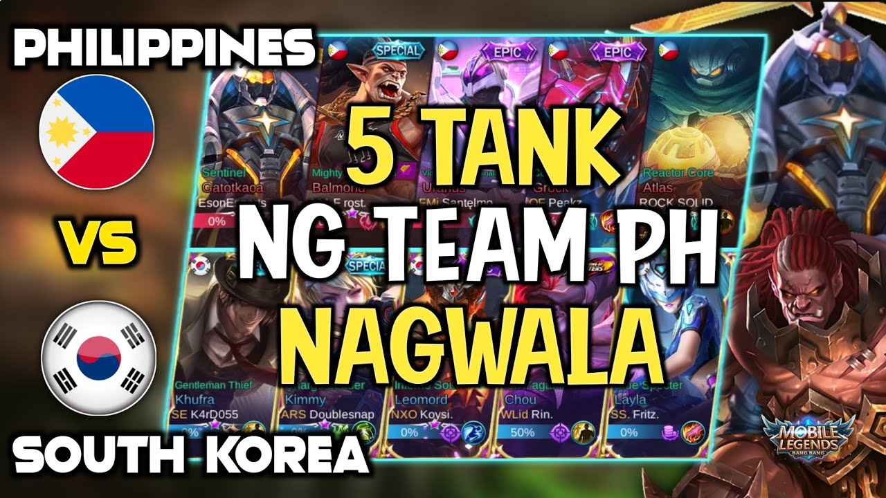 5 TANK ng Team PH Nagwala sa National Arena Contest | Mobile Legends