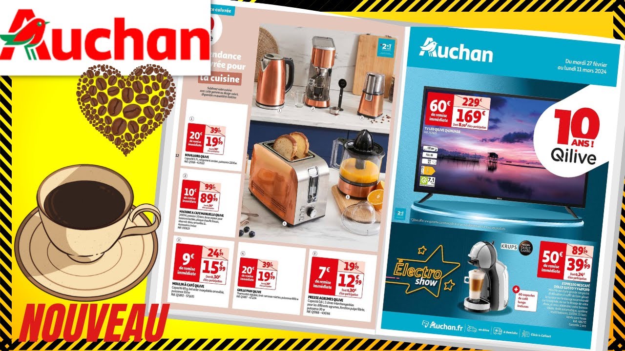 catalogue AUCHAN du 27 février au 11 mars 2024 💝 ÉLECTROMÉNAGER - FRANCE