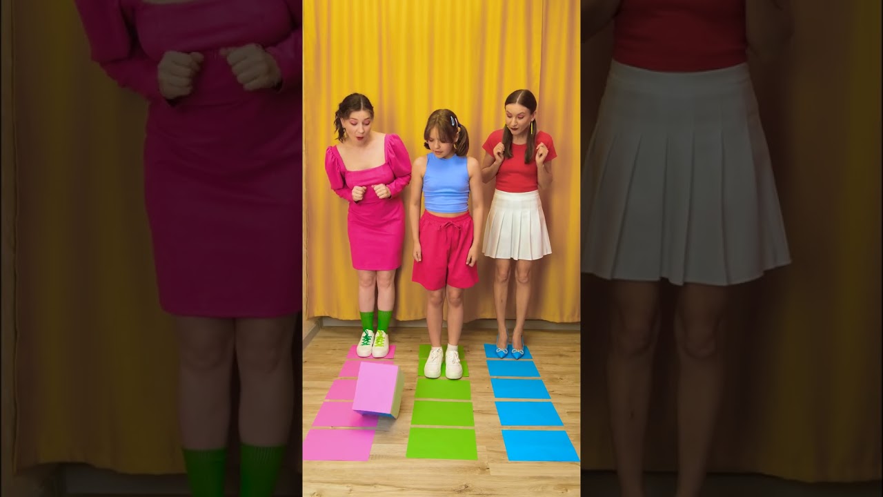 🎉KIDS JUMP GAME! Guess the RIGHT COLOR to WIN! #shorts #funny