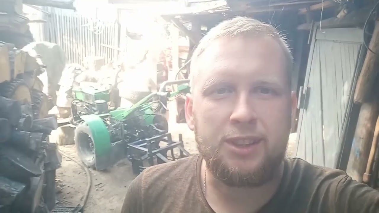 Копаємо картоплю мотоблоком. Налаштовую картоплекопалку.🥔 #мотоблок #tractor 