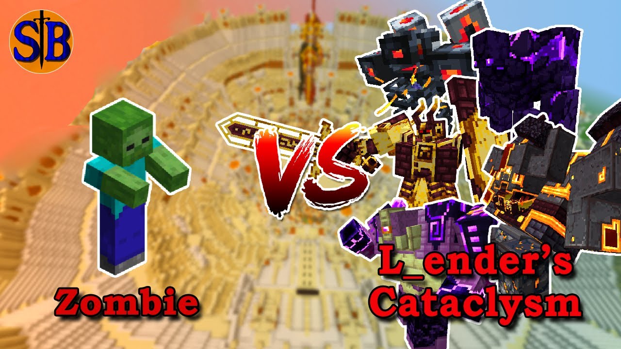 Zombie vs L_Ender's Cataclysm | Minecraft Mob Battle (April fools)