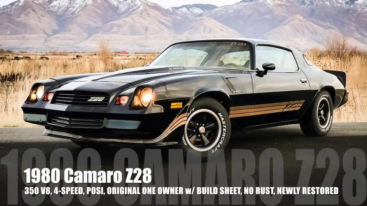 1980 Chevy Camaro Z28, 350 V8, 4-SPEED, POSI, ORIGINAL ONE OWNER, RUST FREE, RESTORED