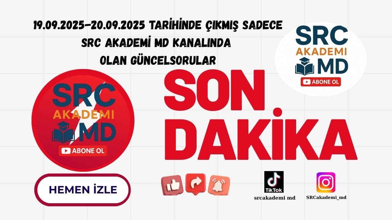 SRC 1-2-3-4 Çıkmış Soruları | Püf Noktalar ve Tüyolar | Sınav Taktikleri | 2025 Güncel |#src #20