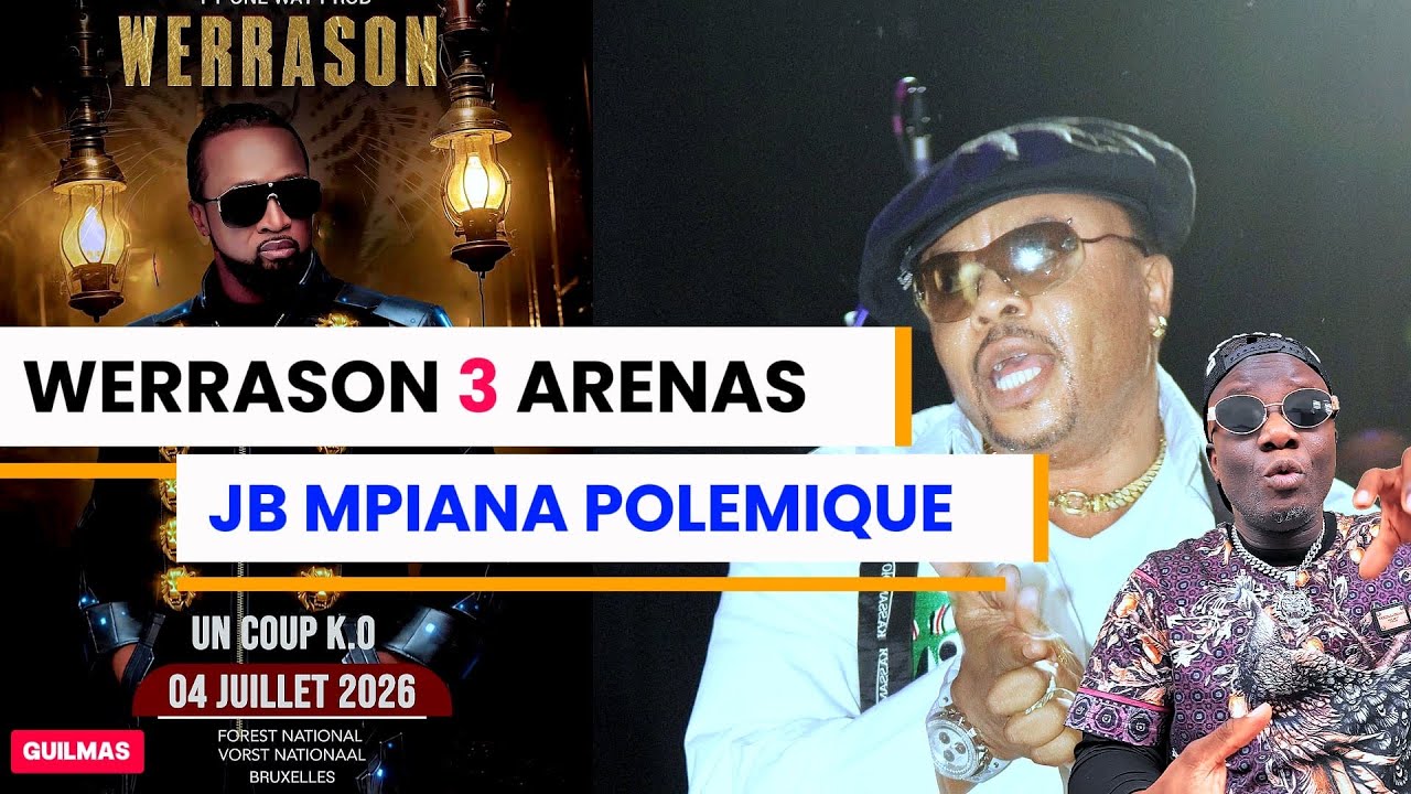 JB MPIANA ARTISTE YA POLEMIQUE  TIA DATE TO NDIMA YO, WERRASON 4 ARENAS