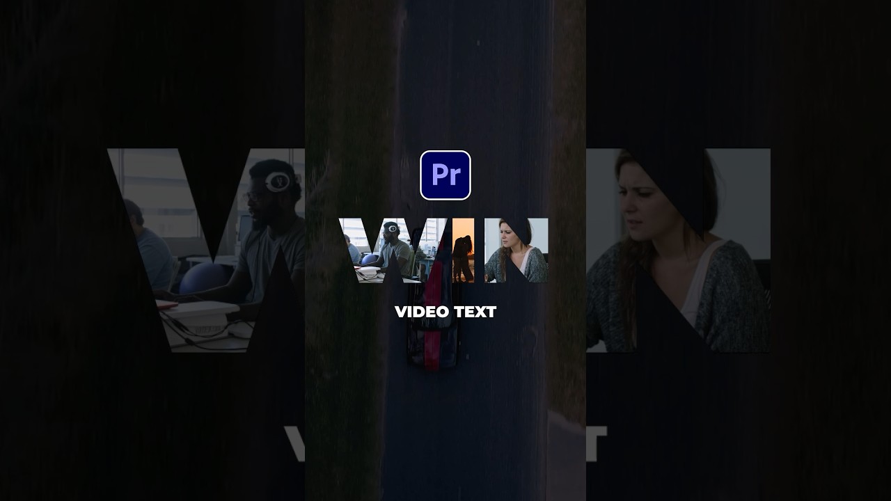 Размещение видео внутри текста в Adobe Premiere Pro #tutorial