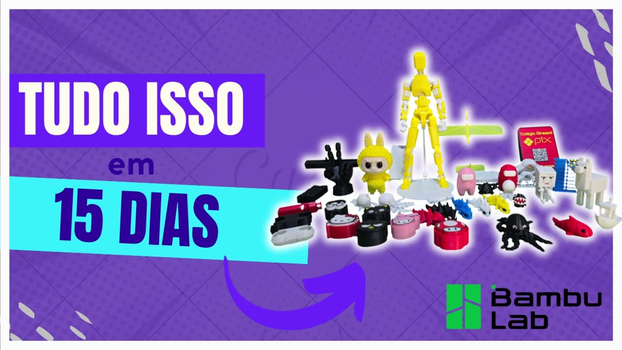 Tudo que Imprimi em 15 Dias com uma Bambu Lab A1 AMS - Parte 1