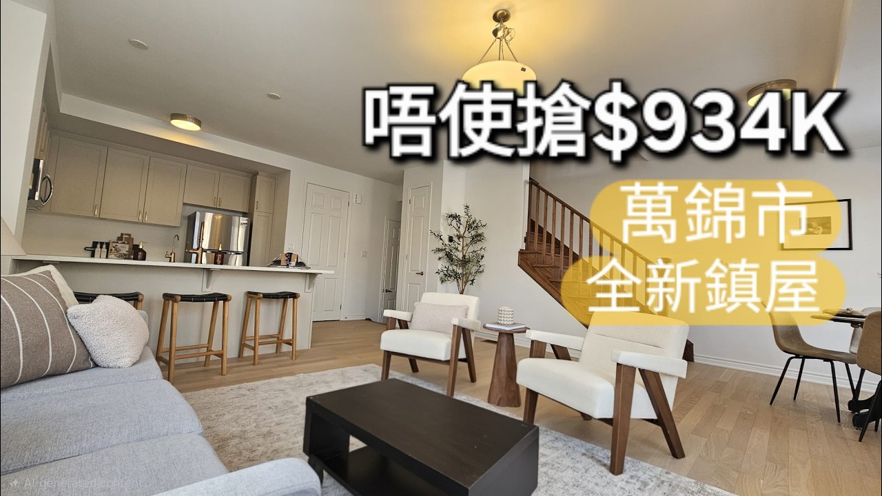 馬年第一炮Markham萬錦市中心地段全新單邊鎮屋叫價唔使100萬唔使搶3房3廁靚校區2026多倫多地產絕對適合現正考慮加拿大移民享受多倫多生活人士由加拿大多倫多地產經紀用廣東話介紹